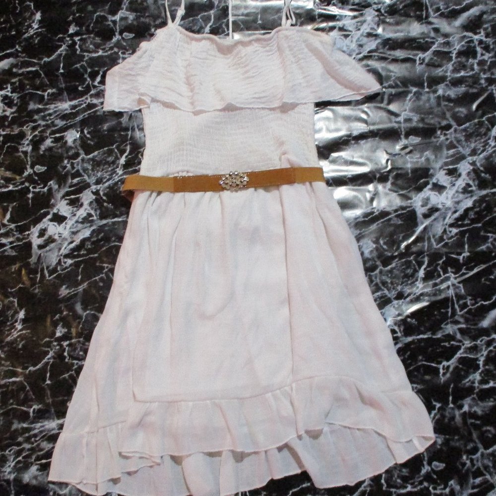 White Off The Shoulder Midi Dress